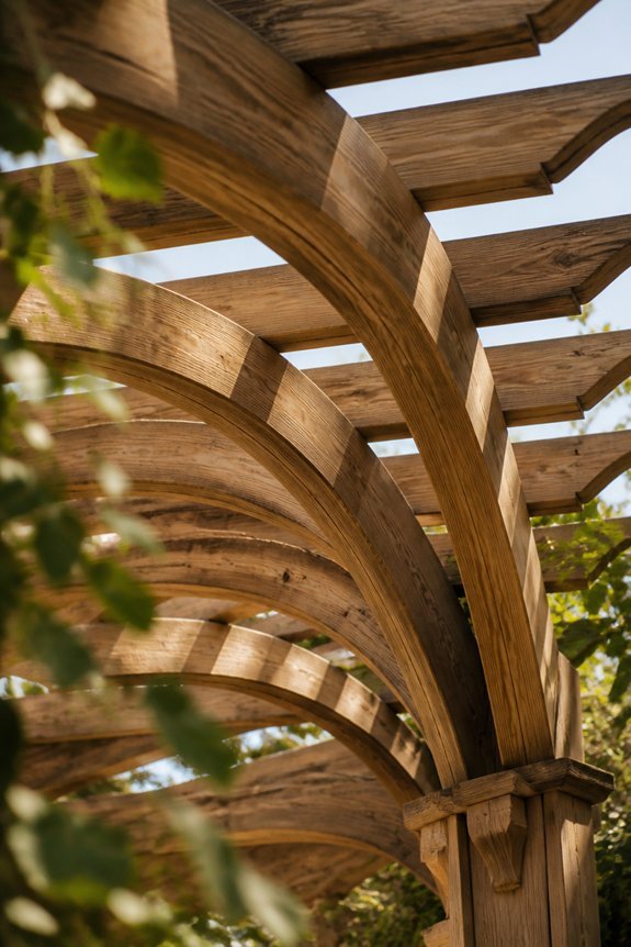 curved beams enhance outdoor aesthetics