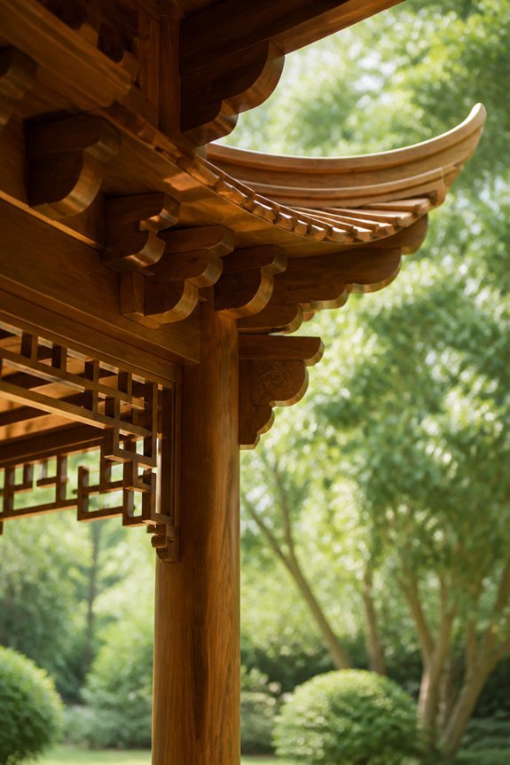 curved eaves natural materials