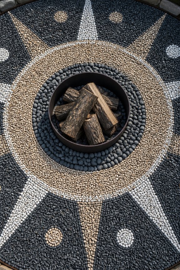 decorative gravel fire pit