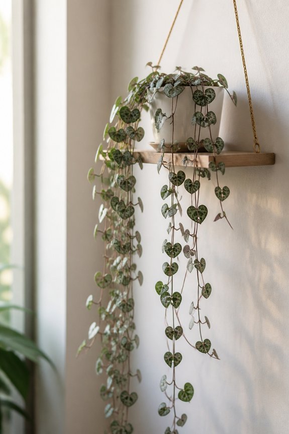 delicate trailing heart vines