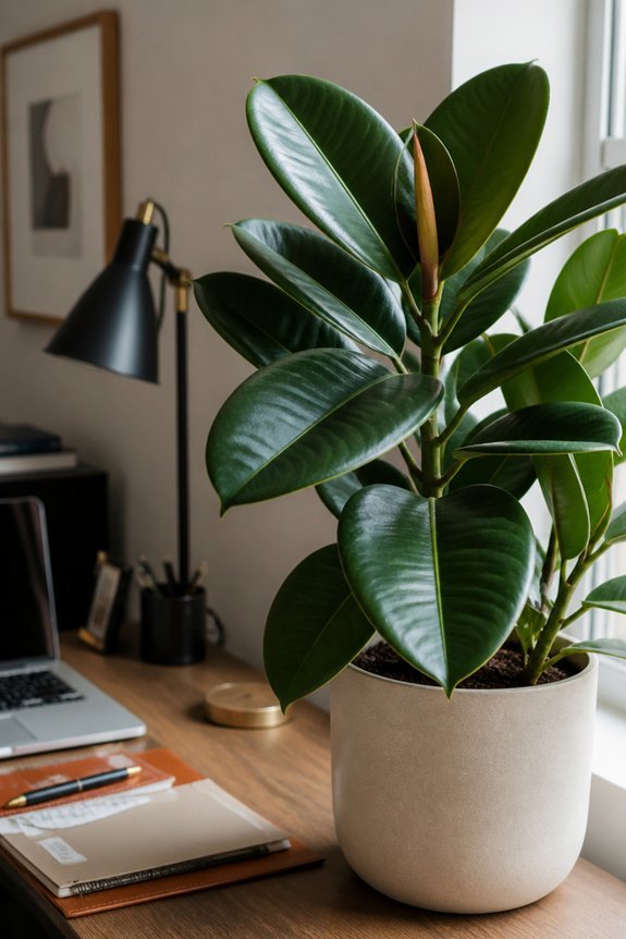 desk focal plant elegance