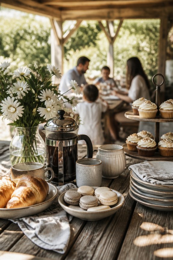 dessert and coffee station