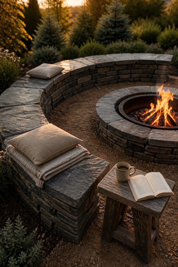 durable built in stone seating