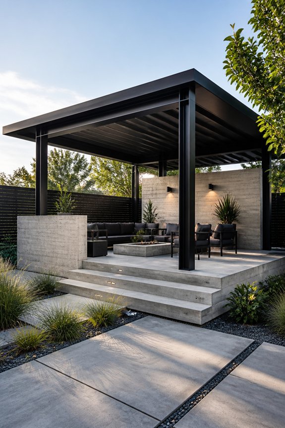 durable concrete gazebo structures
