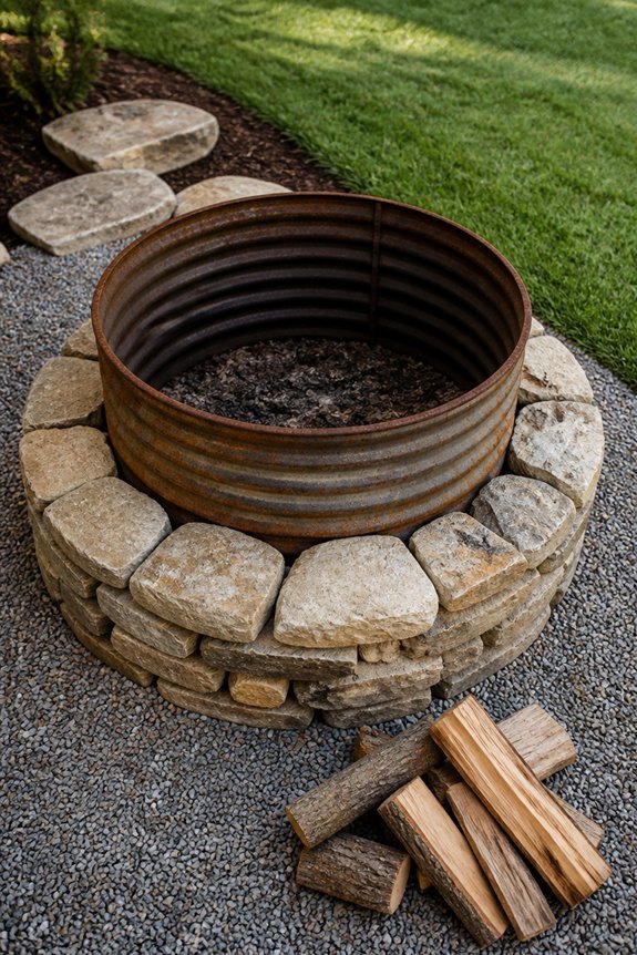 durable corrugated metal firepit