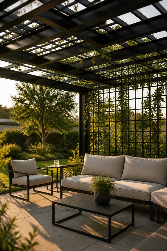 durable industrial metal pergolas