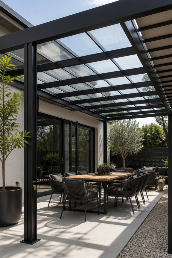 durable modern pergola designs