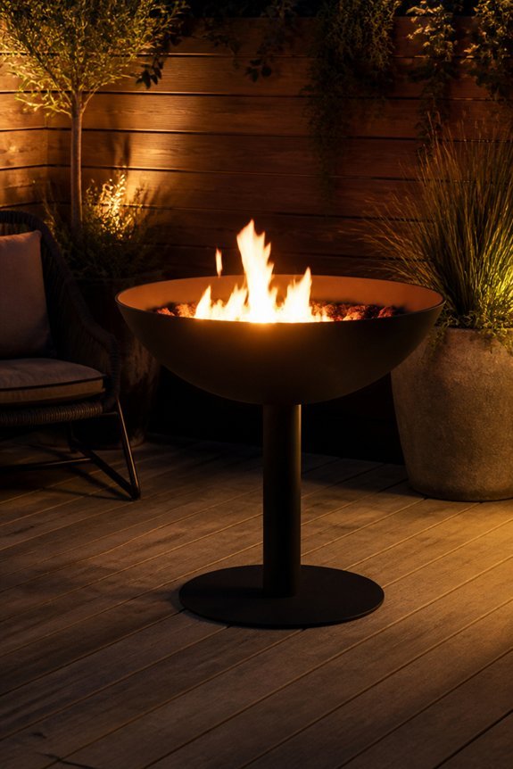 elevated fire pits maximize space