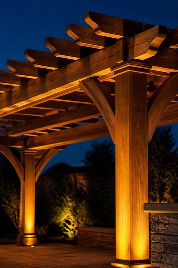 enhance pergola with uplighting