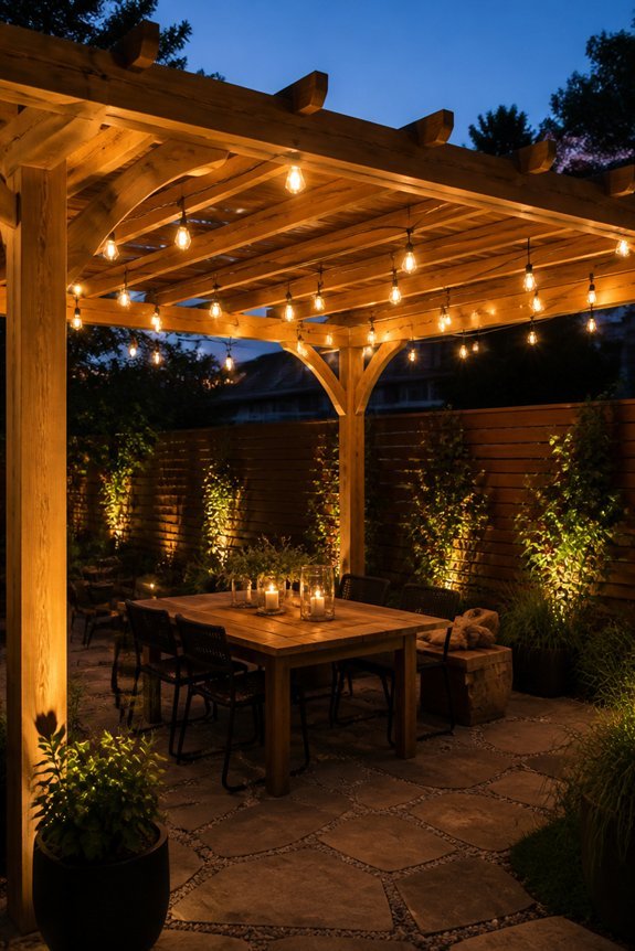 evening ambiance with lighting