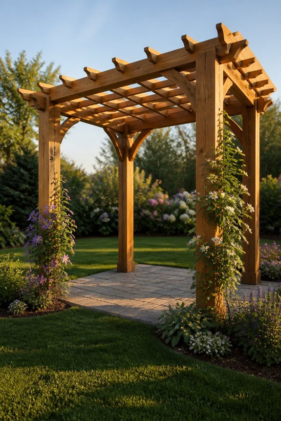 freestanding pergolas enhance gardens