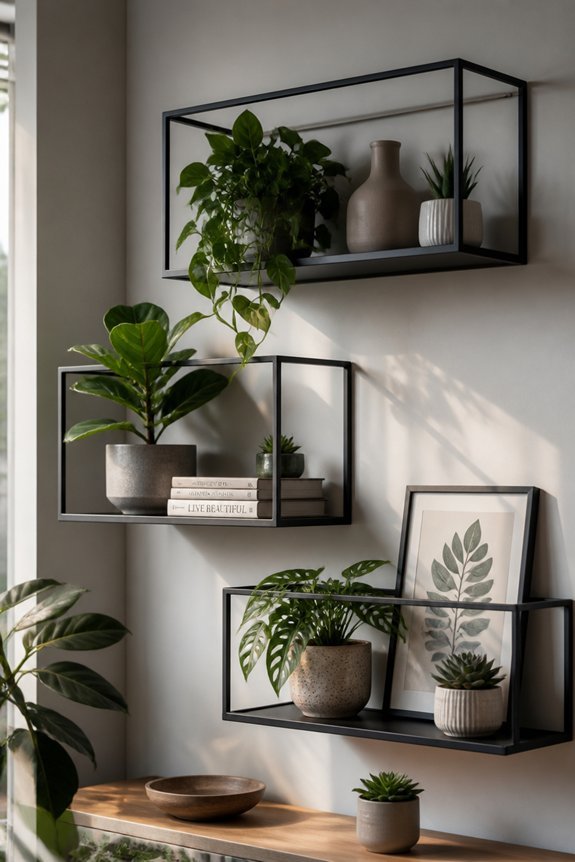 geometric wall shelves d cor