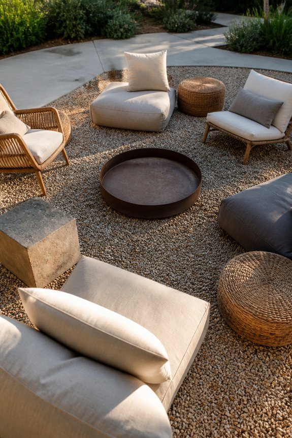 gravel seating area flexibility