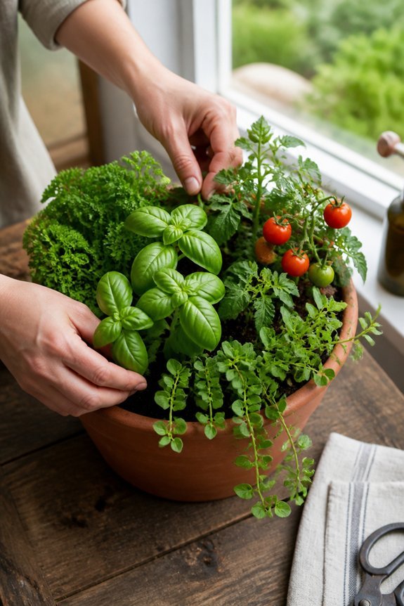 herb and vegetable container gardening