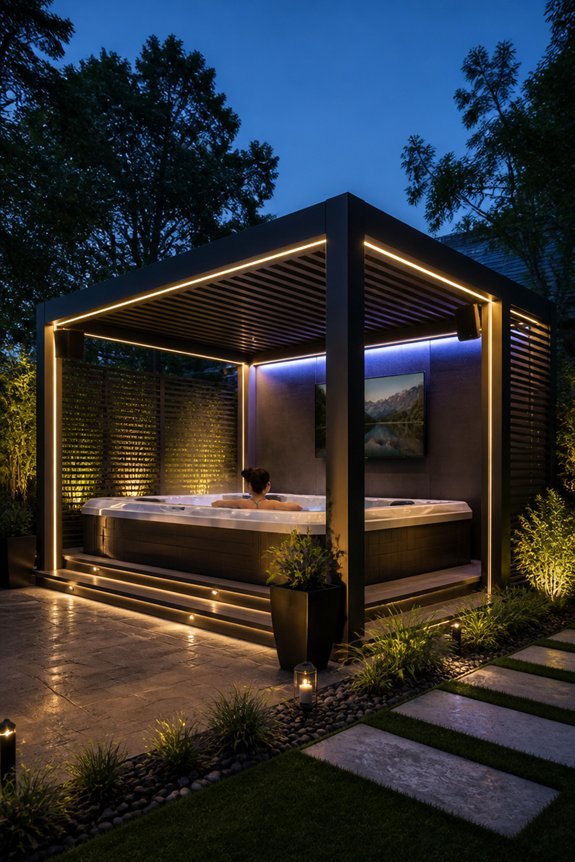 illuminated sound equipped gazebos