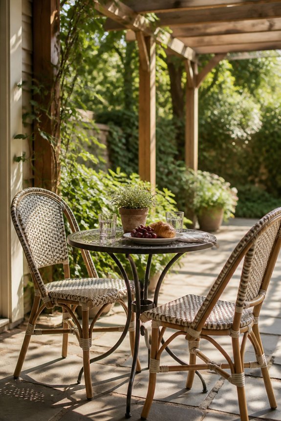 intimate bistro seating arrangements
