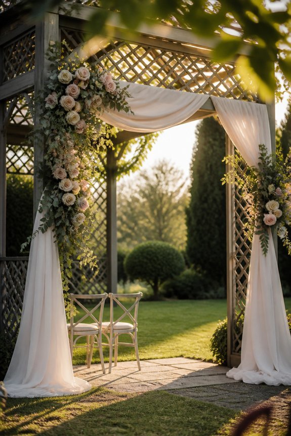intimate garden ceremony gazebo