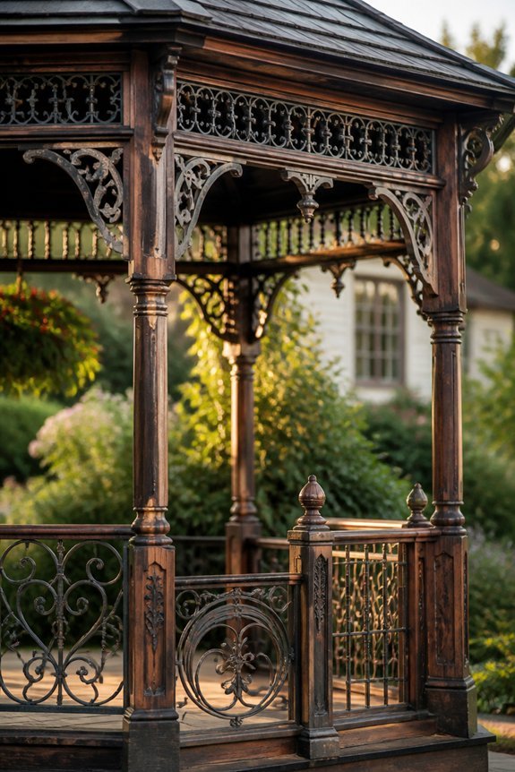 intricate victorian gazebo details