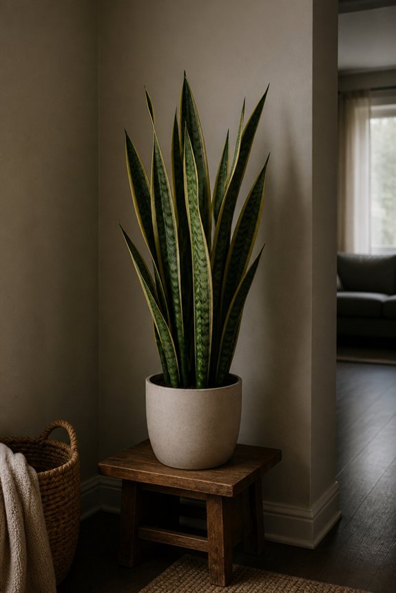 low light adaptable snake plants