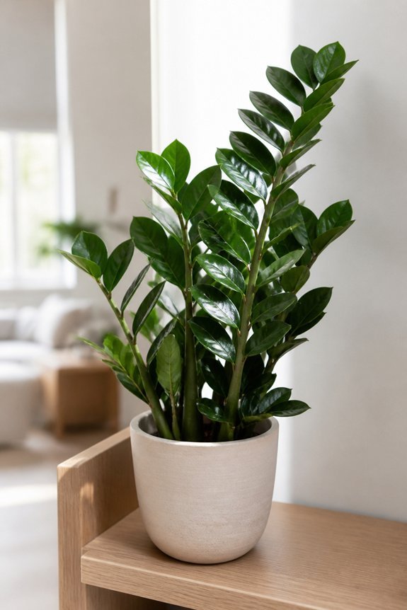 low maintenance glossy houseplant