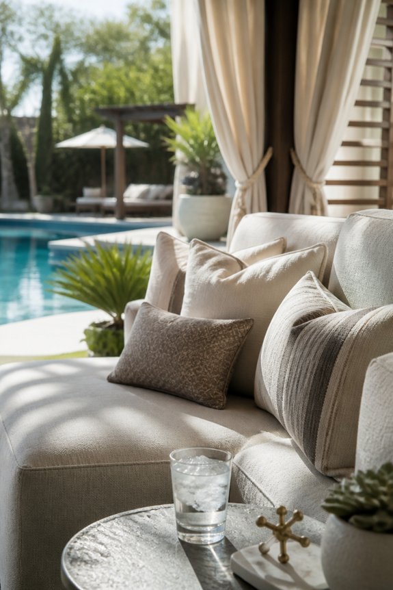 luxurious outdoor living space