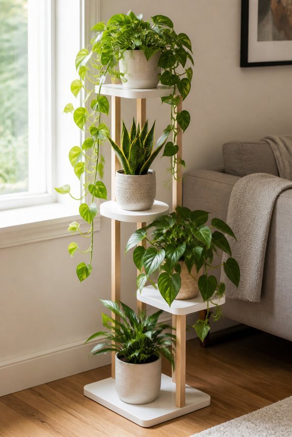 maximize vertical plant display
