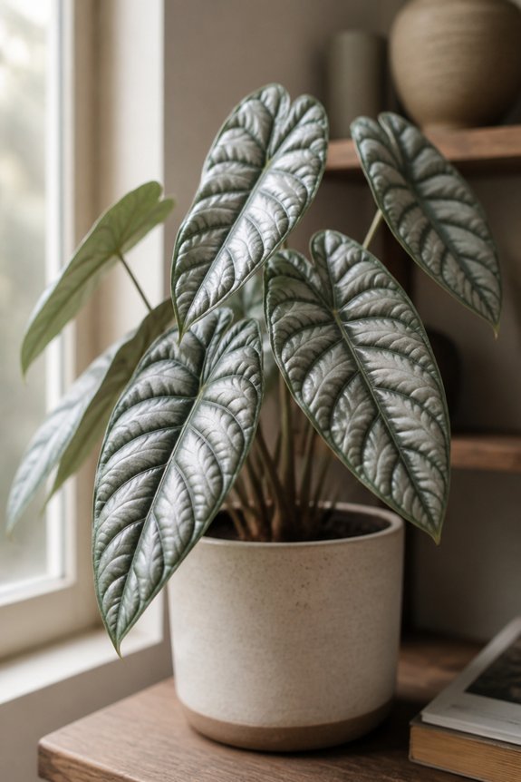 metallic foliage low light