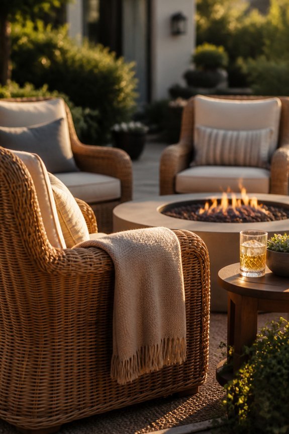 movable wicker seating options