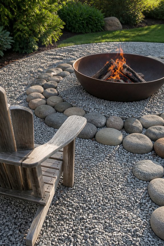 natural stone fire pit
