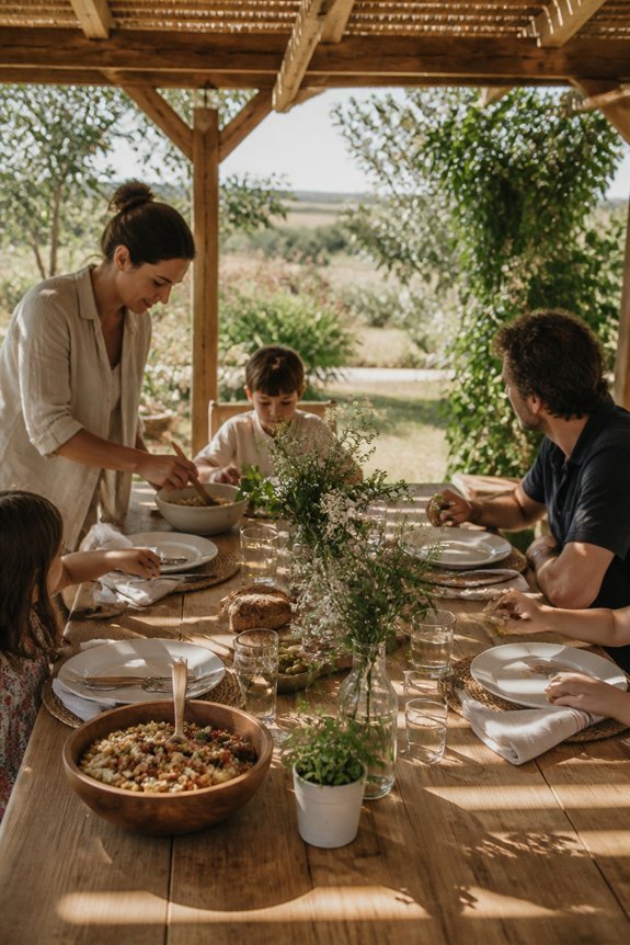 nature inspired outdoor dining experience