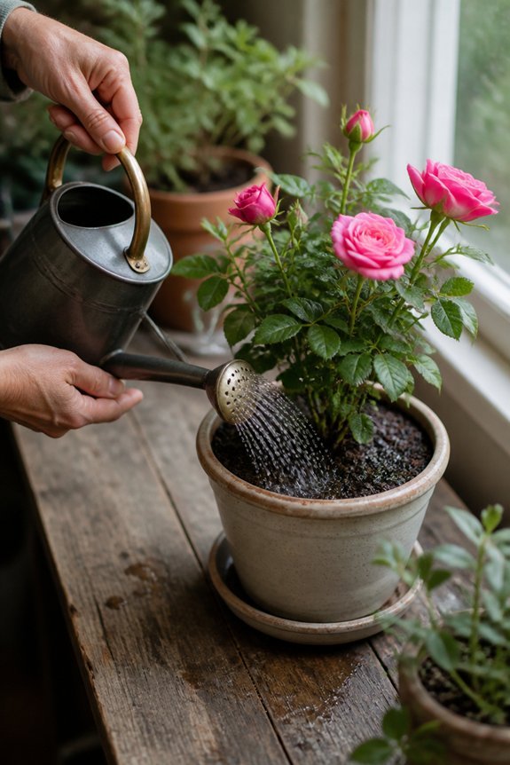optimal watering for roses