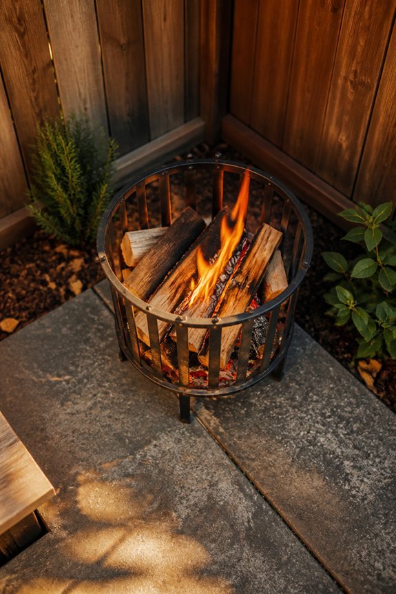 portable metal fire baskets