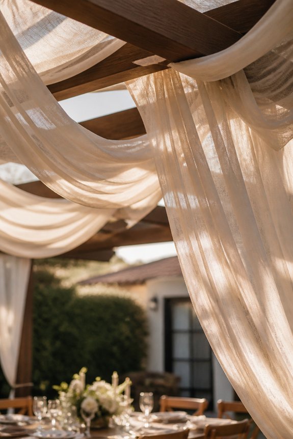 romantic sheer fabric retreat