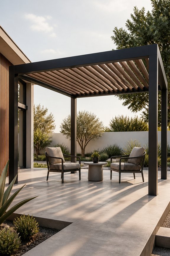 sleek functional outdoor structures
