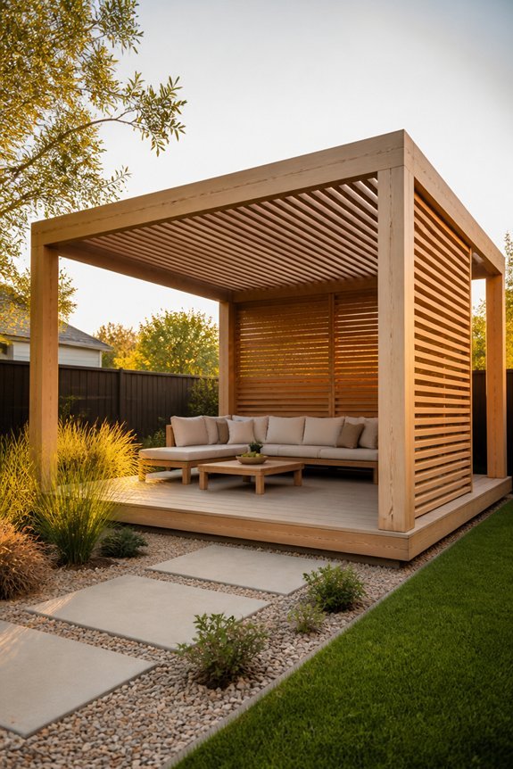 sleek functional outdoor structures