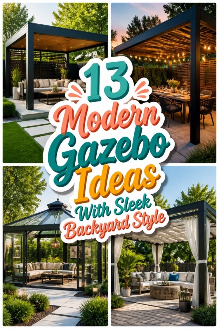 sleek modern backyard gazebos
