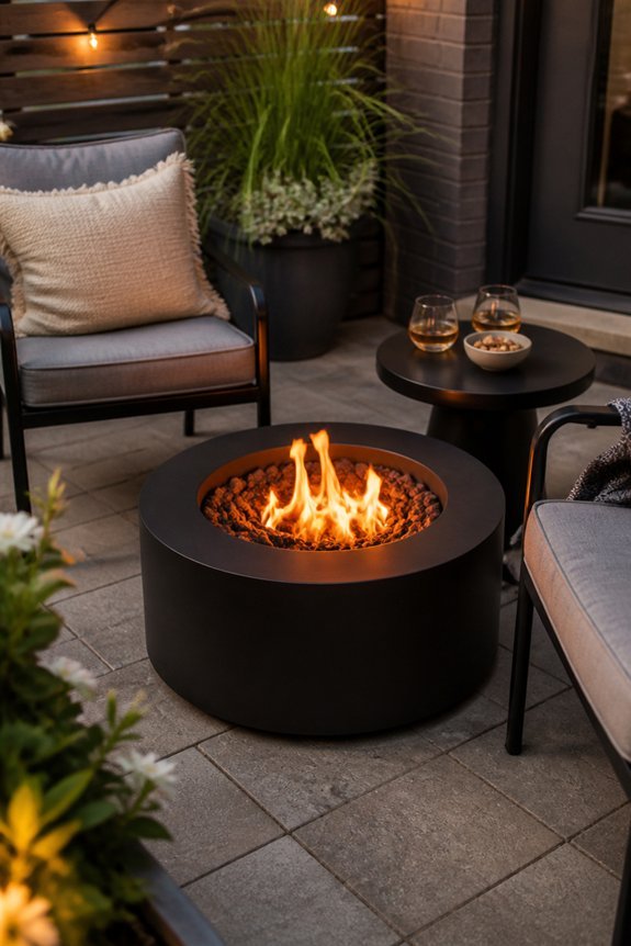 small patio fire pit