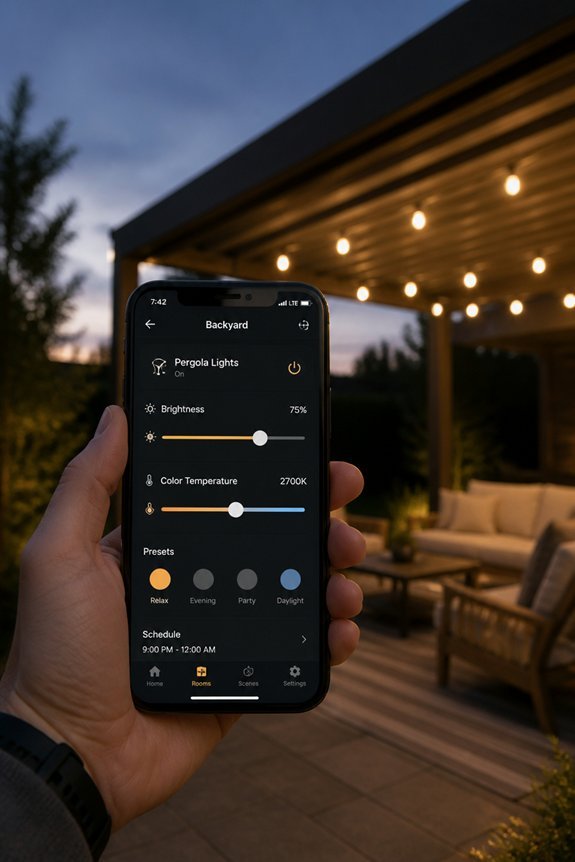 smart lights for pergolas