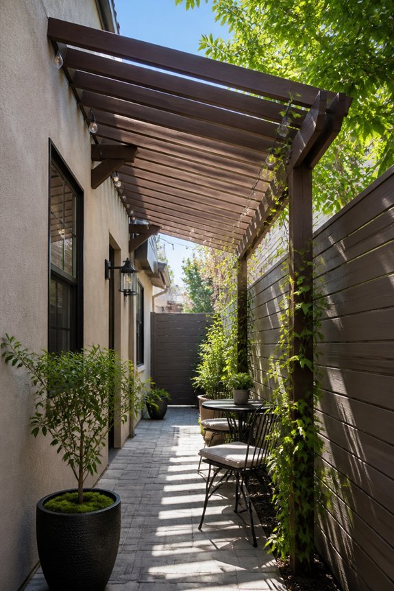 space efficient outdoor shade solution