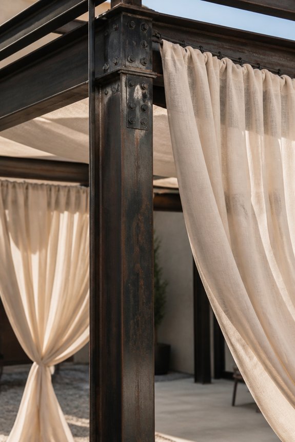 sturdy weather resistant canvas drapes