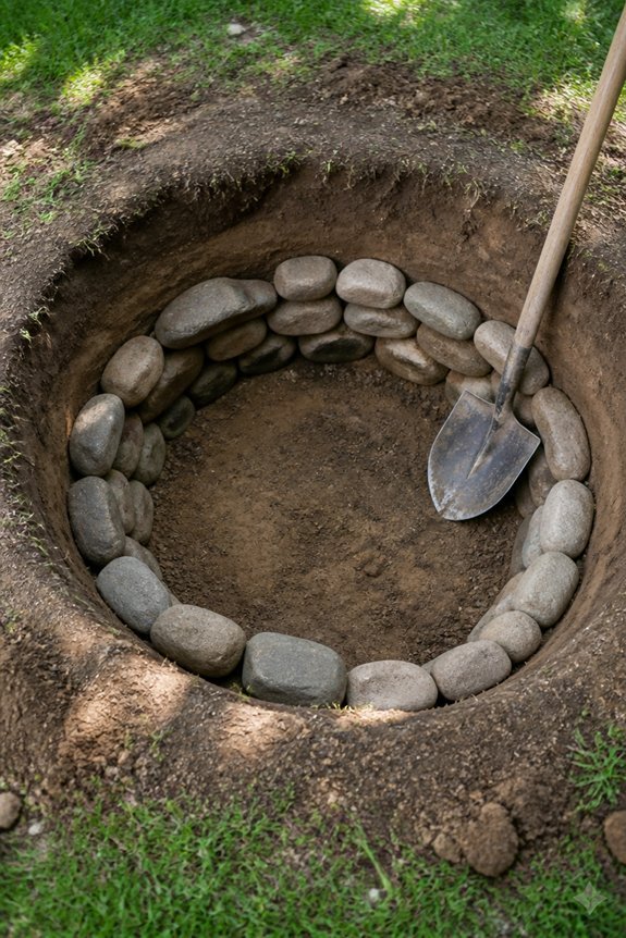 sunken fire pit instructions