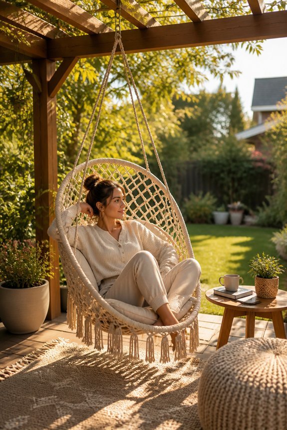 suspended seating for relaxation