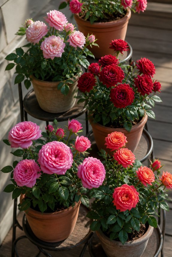 tiered rose container display