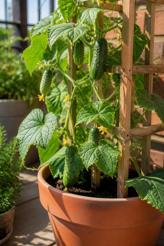 vertical cucumber gardening tips