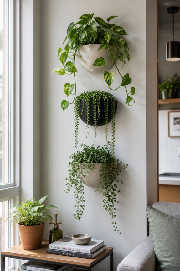 vertical wall mounted plant displays