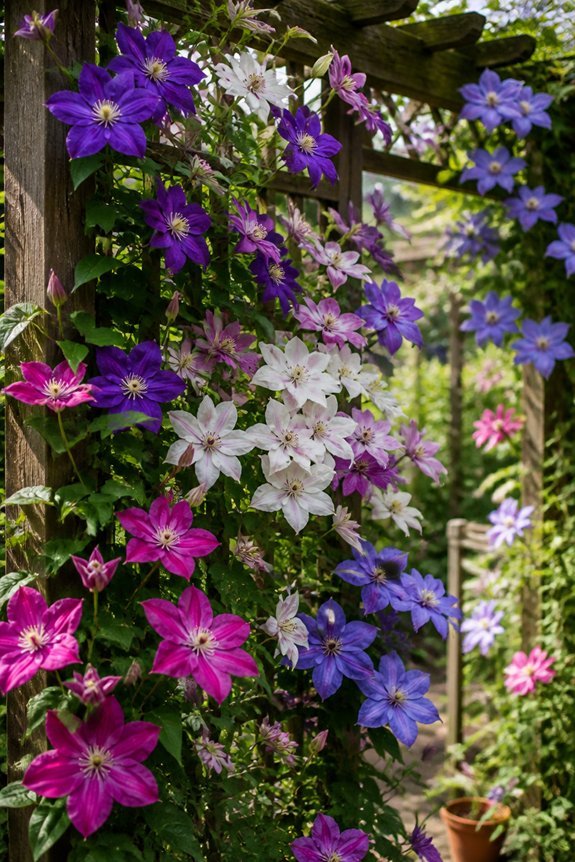 year round colorful clematis care