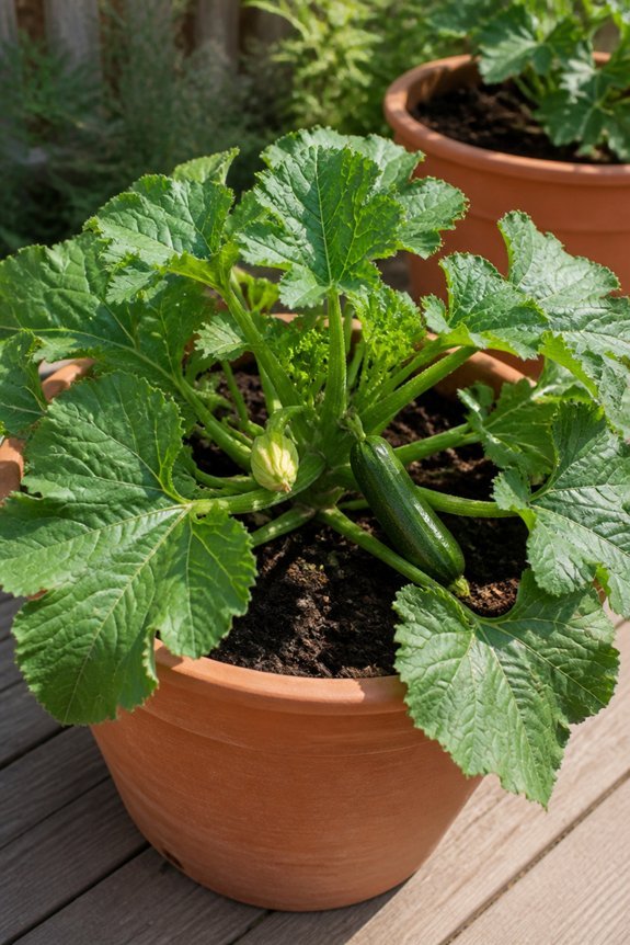 zucchini in container gardening