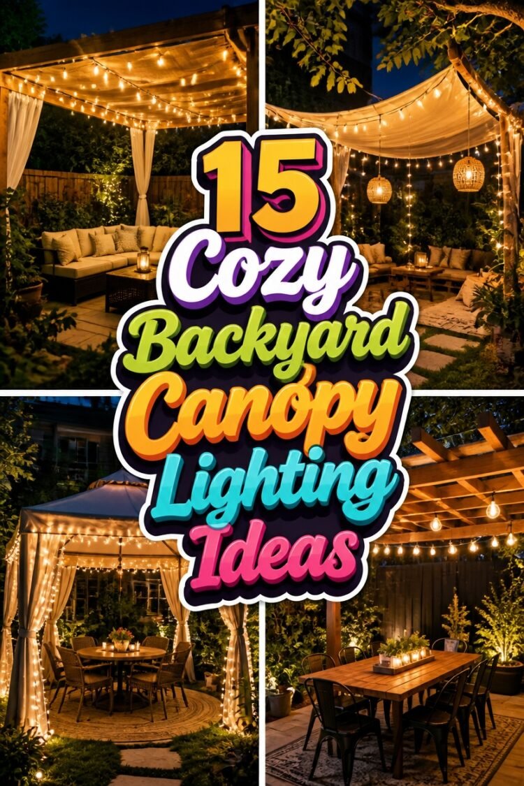 Cozy Backyard Canopy Lighting Ideas