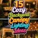 Cozy Backyard Canopy Lighting Ideas