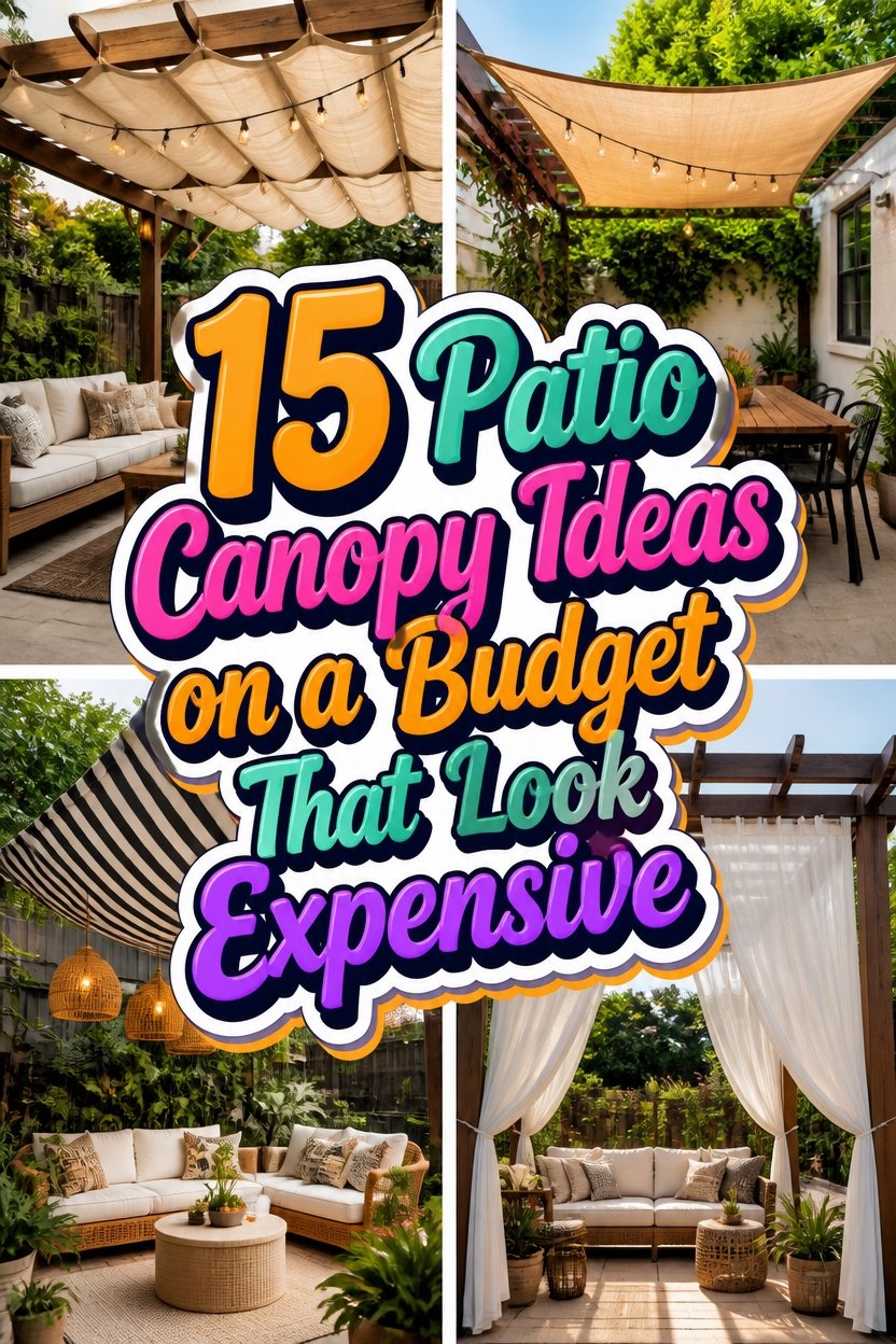 15 Patio Canopy Ideas on a Budget That Look Expensive